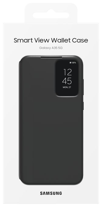 Geldbörsenhülle für Samsung Galaxy A35  Smart View Wallet Case (Schwarz) 