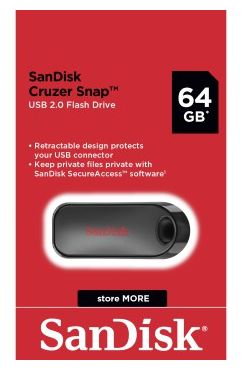 USB Typ-A Stick 64 GB  Cruzer Snap (Schwarz, Rot) 