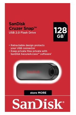 USB Typ-A Stick 128 GB  Cruzer Snap (Schwarz, Rot) 