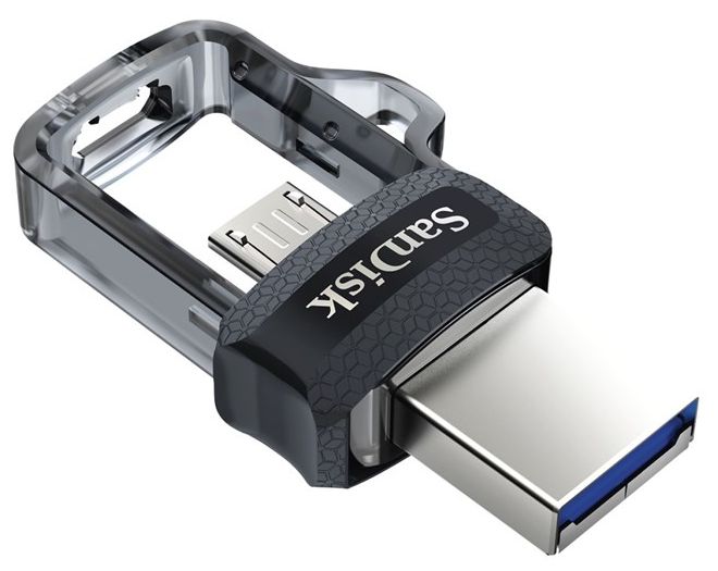 USB Type-A / Micro-USB Stick 32 GB (Schwarz, Transparent) Ultra Dual Drive m3.0 