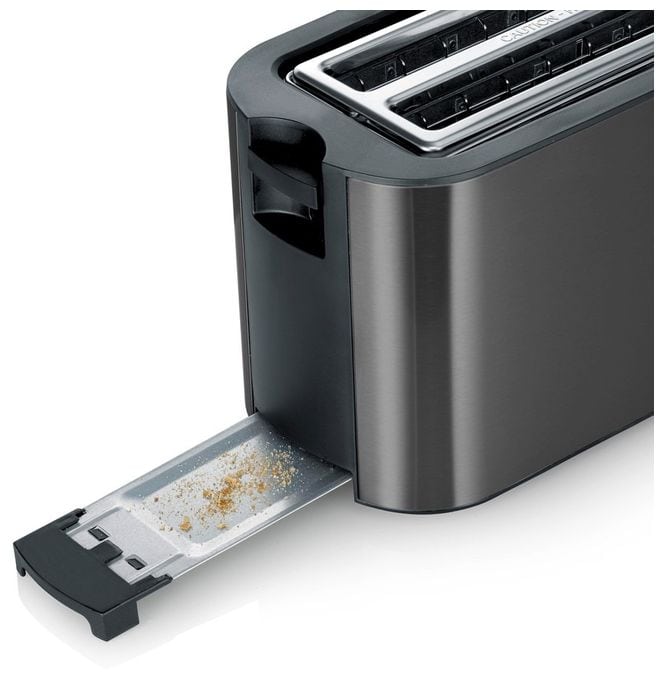 Toaster 1400 W 4 Scheibe(n) (Schwarz, Gebürsteter Stahl, Edelstahl) AT9341 