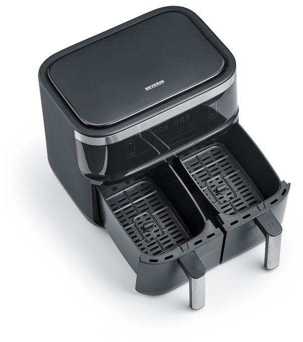 Doppel Heißluftfritteuse 3,25 l 2850 W  FR2453 (Schwarz, Silber) 