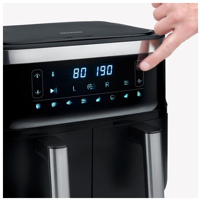 Doppel Heißluftfritteuse 8 l 2600 W  FR2463 (Schwarz) 