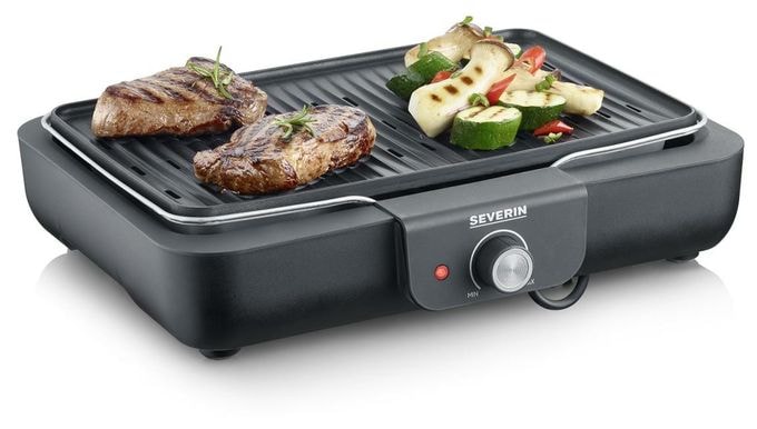 2300 W mit 370 x 290 mm Fläche  PG8556 Grillplatte (Schwarz, Edelstahl) 