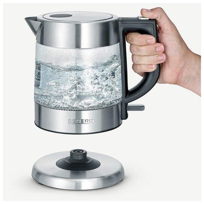 1,0 l Wasserkocher 2200 W (Schwarz, Edelstahl, Transparent) WK3468 