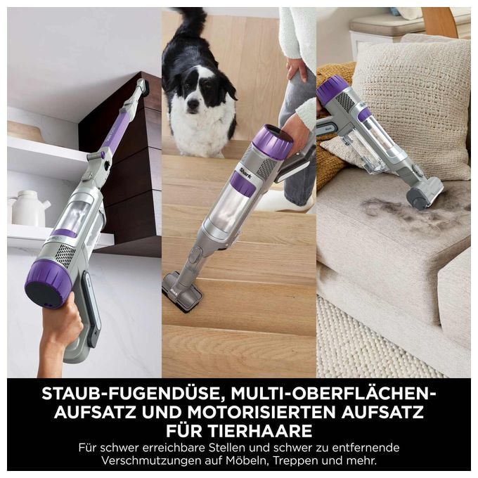 Handstaubsauger Beutellos bis 70 min Laufzeit  IP1251EUT PowerDetect (Grau, Violett) 