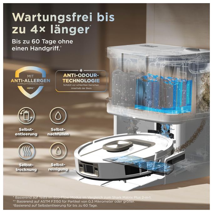 Saugroboter nass/trocken 180 min Akku  RV2910XEEUWH (Weiß) 