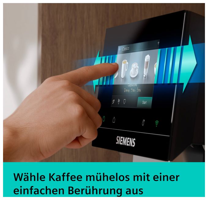 Kaffeevollautomat 19 bar 2,4 l 320 g  EQ700 TQ727D03 iAroma (Edelstahl) 