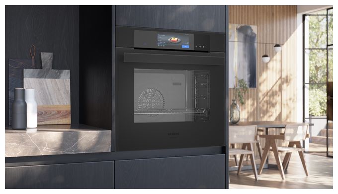 Einbaubackofen groß Dampfgaren AutoClean (Schwarz) iQ700 HS938GDM1 
