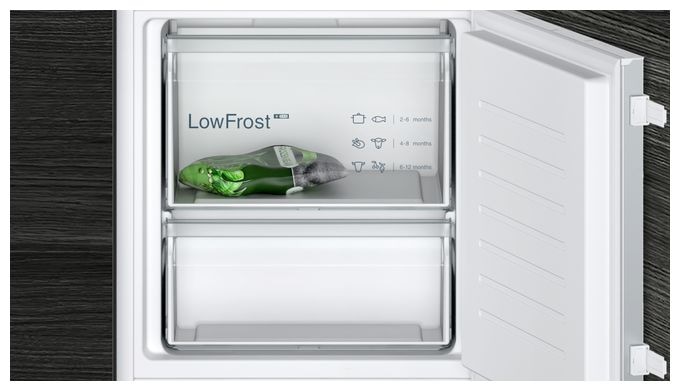 200 l / 70 l Einbau Kühl-/Gefrierkombination 216 kWh NoFrost iQ100 KI87VNSE0 Schlepptür 