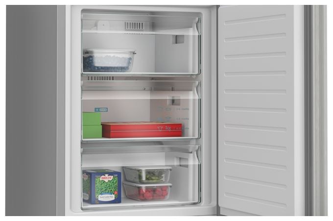 260 l / 103 l Kühl-Gefrierkombi freistehend NoFrost 162 kWh Jahr  IQ300 KG39N2LCF (Edelstahl) 