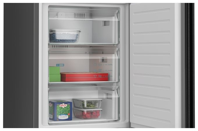 260 l / 103 l Kühl-Gefrierkombi freistehend NoFrost 129 kWh Jahr  iQ300 KG39NXXBF (Edelstahl) 