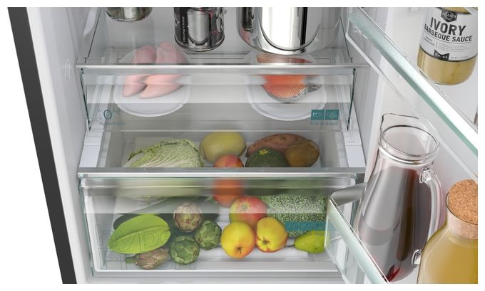 260 l / 103 l Kühl-Gefrierkombi freistehend NoFrost 162 kWh Jahr  iQ300 KG39NXXCF (Schwarz) 