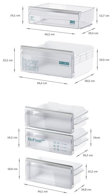 184 l / 76 l 177,5 cm Einbau Kühl-/Gefrierkombination 234 kWh iQ300 KI86NVSE0 Schlepptür 