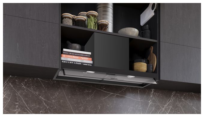 Abluft/Umluft Dunstabzugshaube/Esse Einbau 90 cm (Schwarz) iQ300 LJ95BCC60 