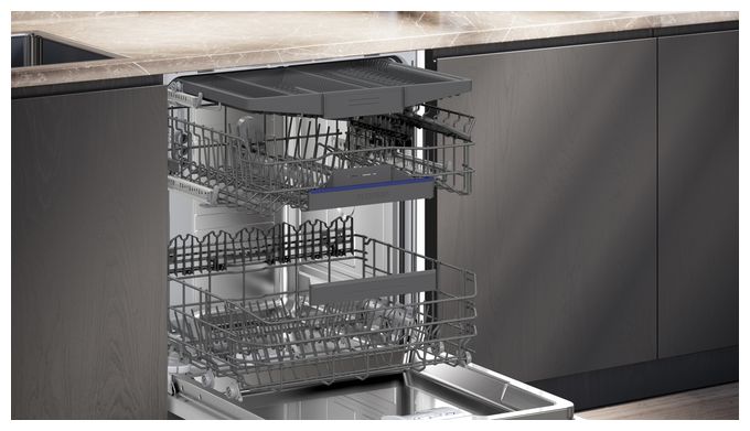 60 cm Geschirrspüler teilintegriert (ohne Front) Sehr leise 14 Maßgedecke aquaStop Funktion Wärmetauscher iQ300 SN53ES22CE 