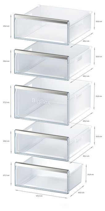 290 l Gefrierschrank 201 kWh Jahr NoFrost  iQ500 GS51NUWDP (Weiß) 