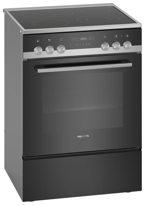 Freistehender Herd Elektro normal mit Glaskeramik Kochfeld iQ500 HK9S5A240 