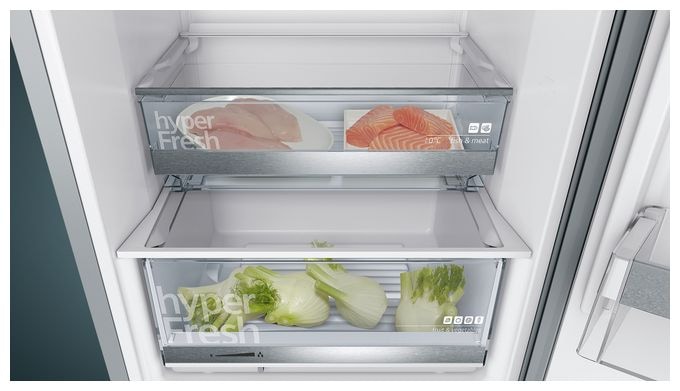 249 l / 94 l Kühl-Gefrierkombi freistehend 149 kWh Jahr  iQ500 KG39EALCA (Edelstahl) 