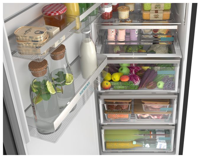 402 l Kühlschrank freistehend EEK: C 110 kWh Jahr NoFrost  iQ500 KS36NAXCG (Schwarz) 