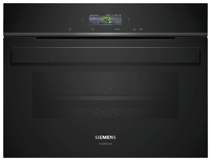 Einbaubackofen kompakt AutoClean (Schwarz/Edelstahl) iQ700 CB974GKB1 