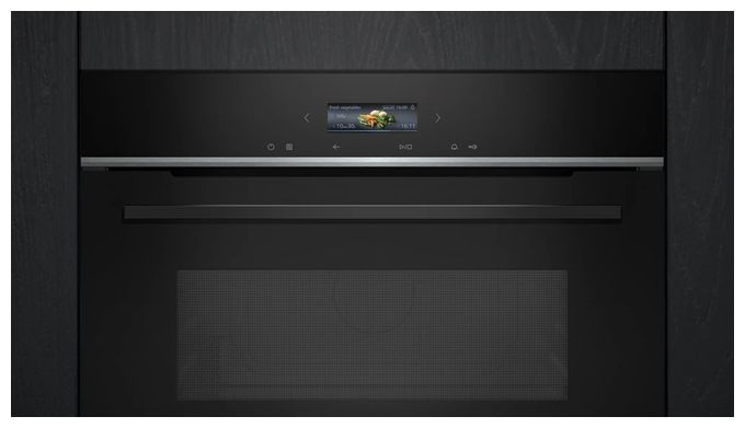 Einbau-Mikrowelle 1000 W Größe: groß 5 Stufen Grill (Schwarz) iQ700 CE732GXB1 