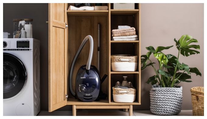 Bodenstaubsauger mit Staubbeutel 600 W Micro  VS06A111 (Blau) 