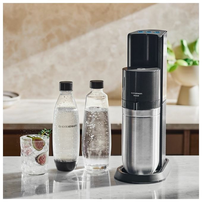 Wassersprudler  E-Duo (Schwarz, Edelstahl) 