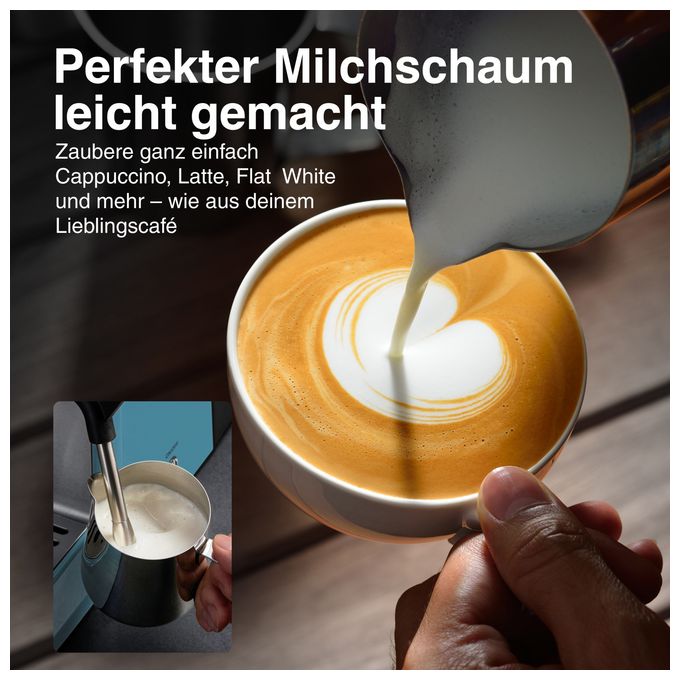 Siebträger Kaffeemaschine 15 bar 1700 W  1170 Barista Perfetta Plus (Blau) 