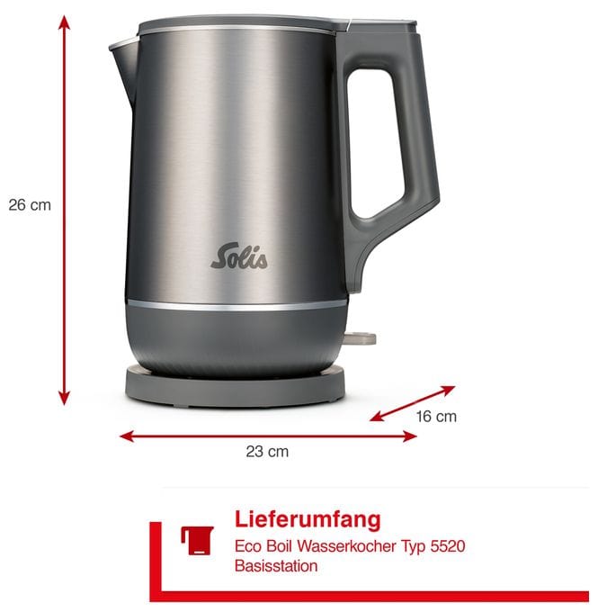 1,7 l Wasserkocher 1800 W  5520 Eco Boil (Grau) 