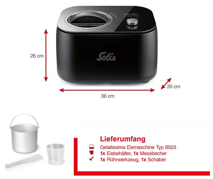 1 l Eismaschine 100 W Ice Dream Machine 