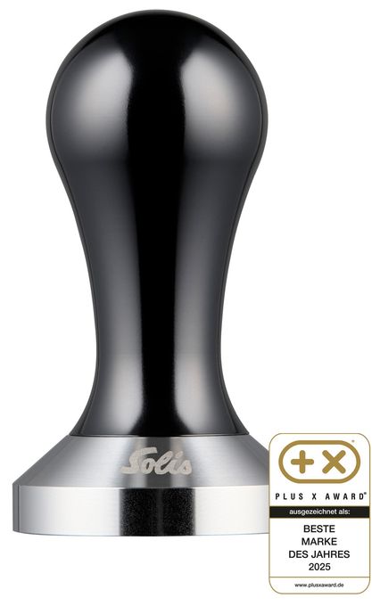 Stampfer  S0242 Tamper für 51 mm Siebträger (Schwarz, Silber) 