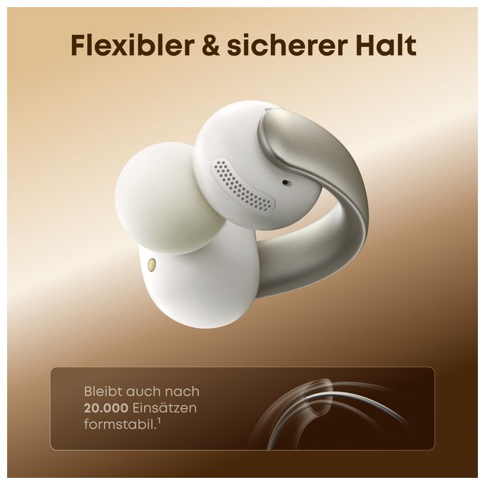 Ohraufliegender Bluetooth Kopfhörer Kabellos TWS 8 h Laufzeit  AeroClip (Blau) 