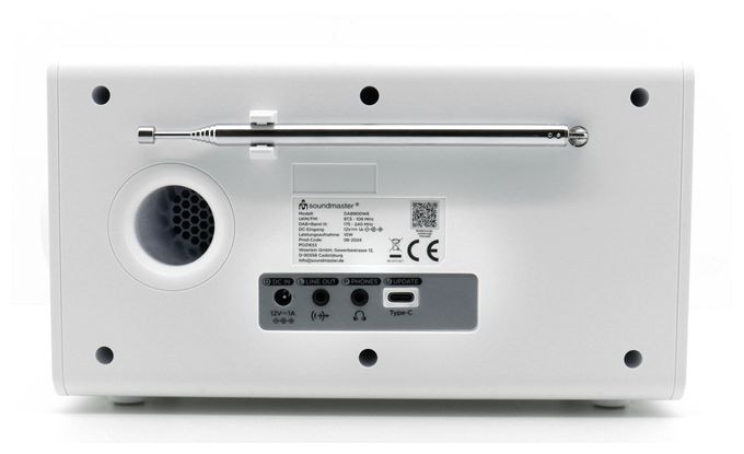 Bluetooth DAB+, FM Radio Tragbar  DAB900WE (Weiß) 
