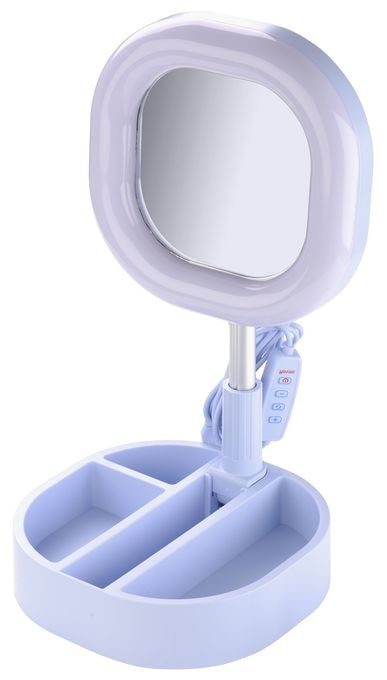 162 mm Universal  Selfie Ring Mirror (Hellblau) 