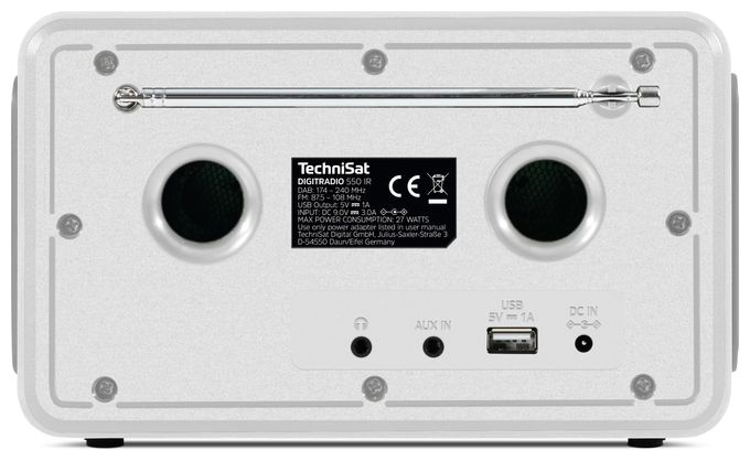 Bluetooth DAB+, FM Radio Persönlich  DigiRradio 550 IR (Weiß) 