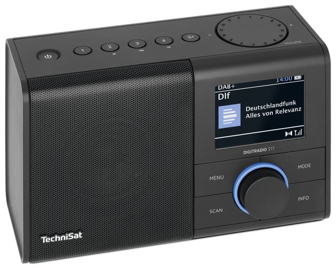 Bluetooth DAB+, FM, VHF Radio Tragbar  Digitradio 217 (Schwarz) 