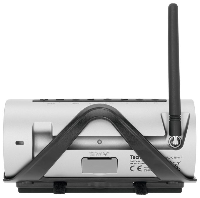 Bluetooth DAB+, FM Radio Tragbar UV-beständig, Wasserfest IP65  DigitRadio Bike 1 (Schwarz, Silber) 