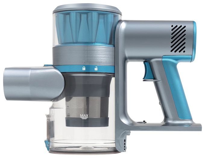 Handstaubsauger mit Staubbeutel bis 60 min Laufzeit 29,6 V HEPA  Technimax AS3 Plus (Blau, Silber) 