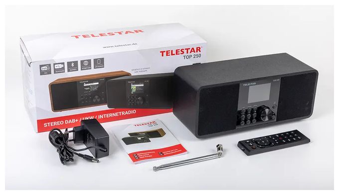 Bluetooth DAB+, FM Radio Internet  Top 250 (Schwarz) 