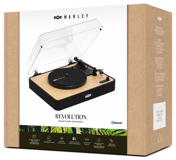 Audio-Plattenspieler mit Riemenantrieb  Revolution Signature (Schwarz, Holz) 
