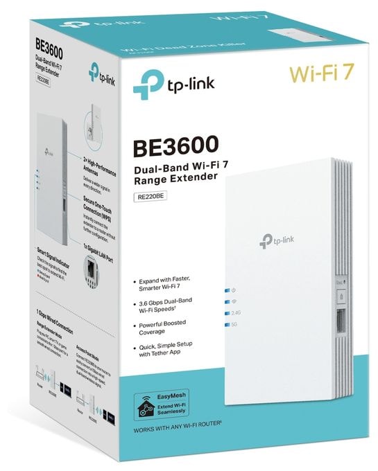 RE220BE WiFi 7 Range Extender 