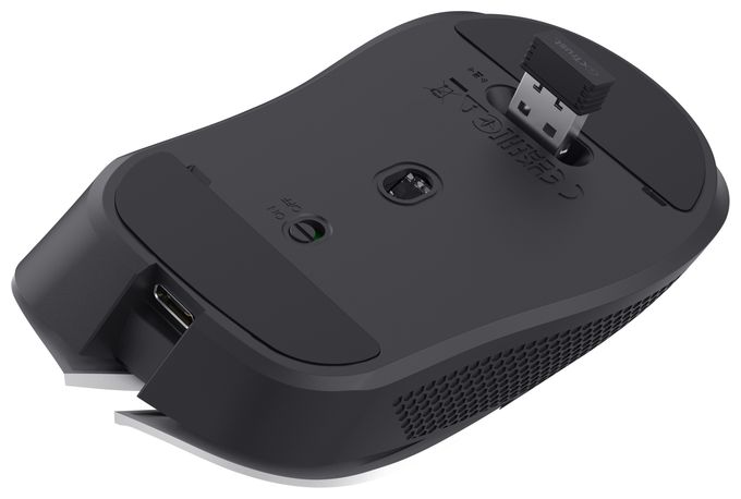 7200 DPI Gaming Maus Optisch  GXT 923W YBAR (Schwarz, Weiß) 