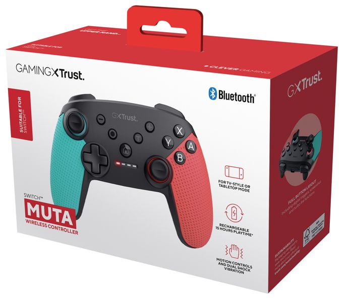 Gamepad für Nintendo Switch, Nintendo Switch Lite  GXT1246 Muta (Schwarz, Blau, Rot) 