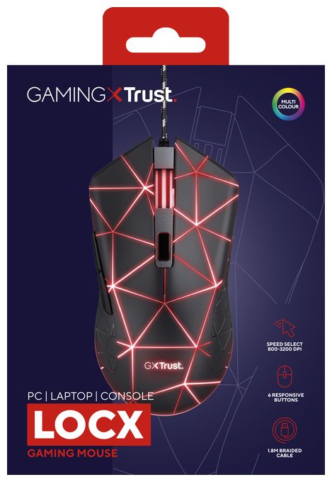 4000 DPI Gaming Maus Optisch  GXT133 Locx (Schwarz) 