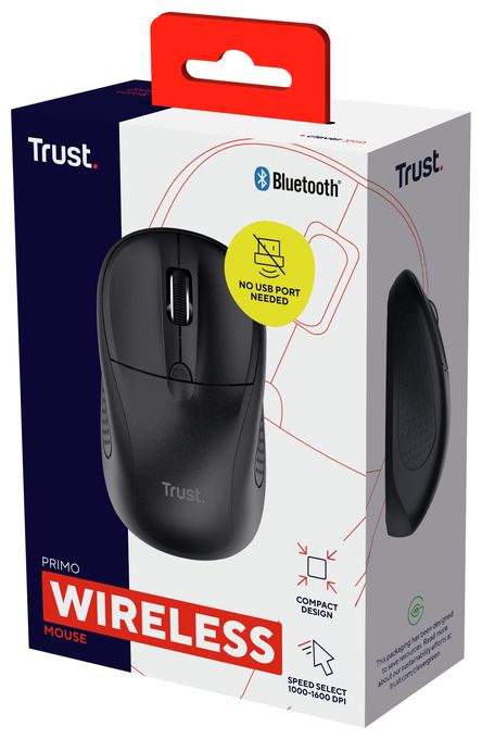 1600 DPI Reisen Maus Optisch  Primo Bluetooth (Schwarz) 