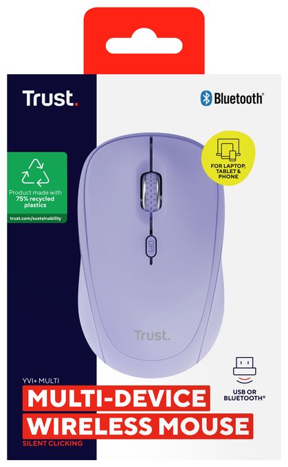 1600 DPI Universal Maus Optisch  Yvi+ (Violett) 