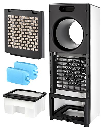 Turmventilator Stand  Fresh (Grau, Weiß) 