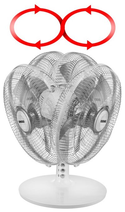 Ventilator Tisch neigbar  Silverline (Silber, Weiß) 