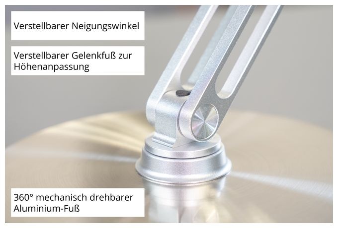  Steel Flex Akku-Tischventilator (Chrom) 
